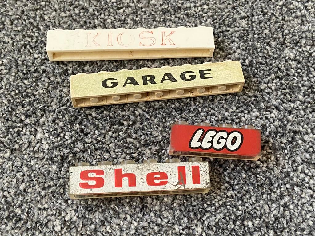 Vintage blokjes van lego met opdruk, Ophalen of Verzenden, Gebruikt, Losse stenen, Lego