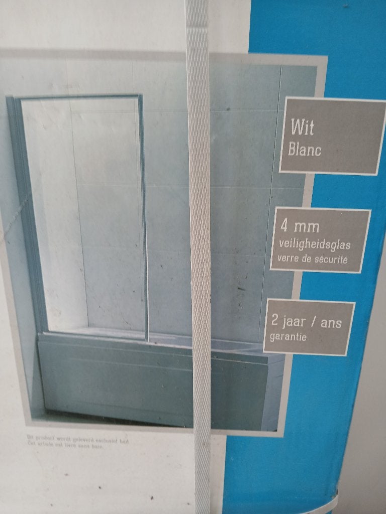 badwand 140x75, Ophalen, Zo goed als nieuw, Glas, Douche
