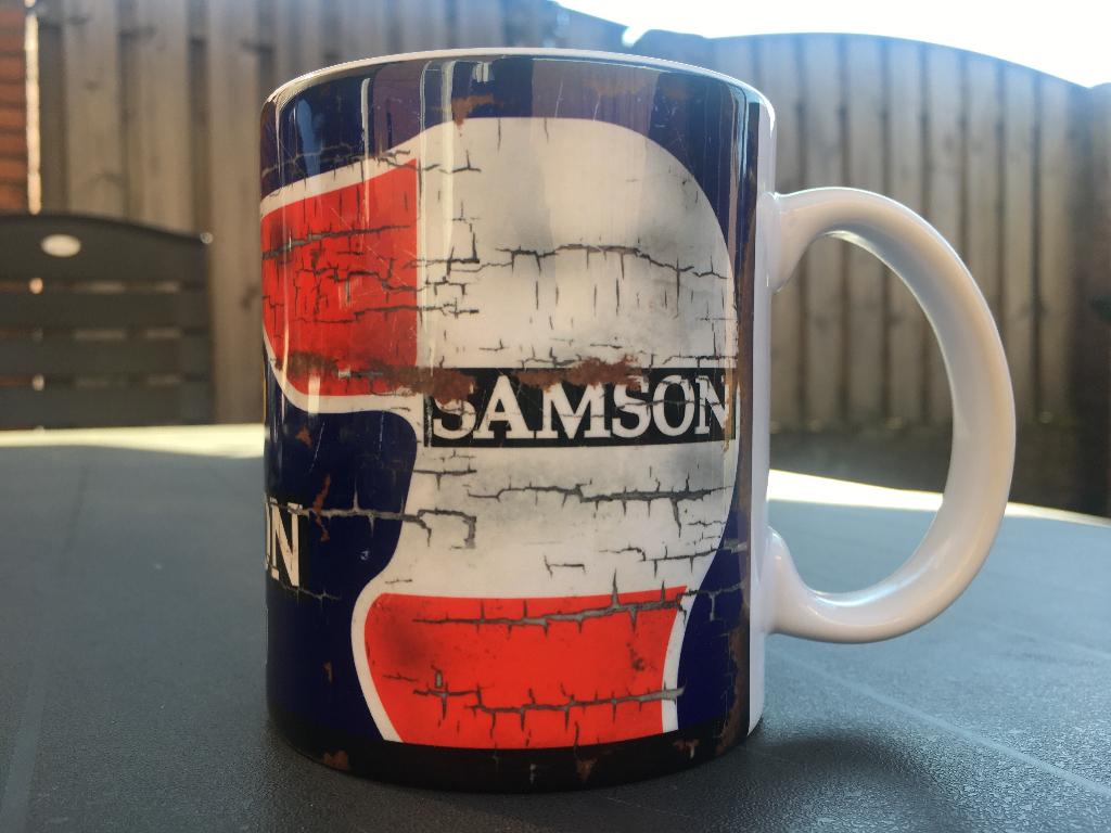 ✅ Jan Lammers Helmet Samson mok Vintage olie F1 Autosport, Verzamelen, Ophalen of Verzenden, Nieuw, Auto's