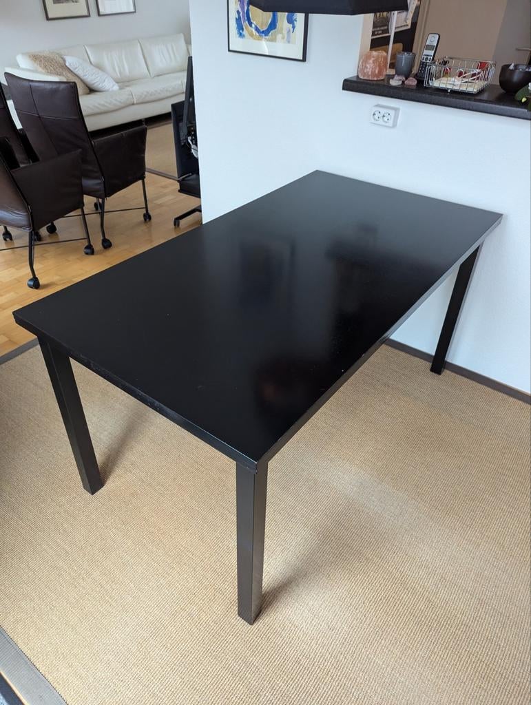 Zwarte eettafel, Huis en Inrichting, Tafels | Eettafels, Ophalen, 100 tot 150 cm, 50 tot 100 cm, Modern