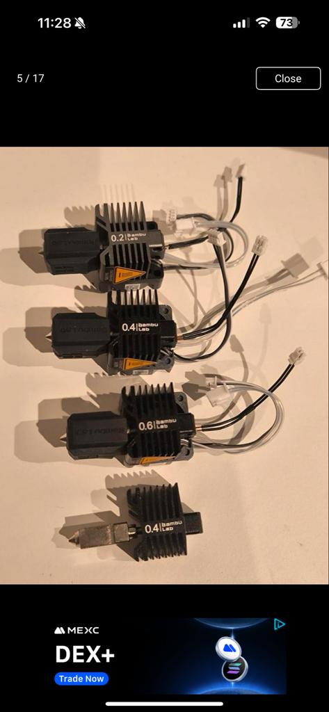 Bambulab X1 Carbon Premium 3D-printer met AMS en extra's, Ophalen of Verzenden, Zo goed als nieuw, Filament