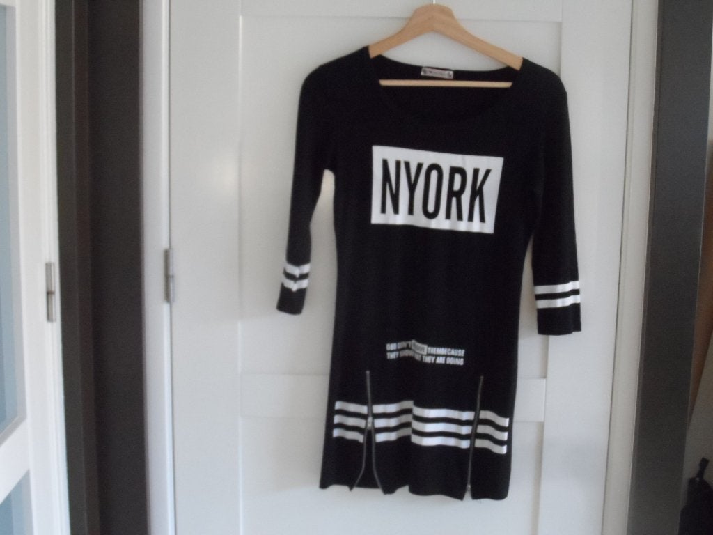 Korte jurk  maat S, katoen, Kleding | Dames, Zwart, Ophalen of Verzenden, Zo goed als nieuw, Maat 36 (S)