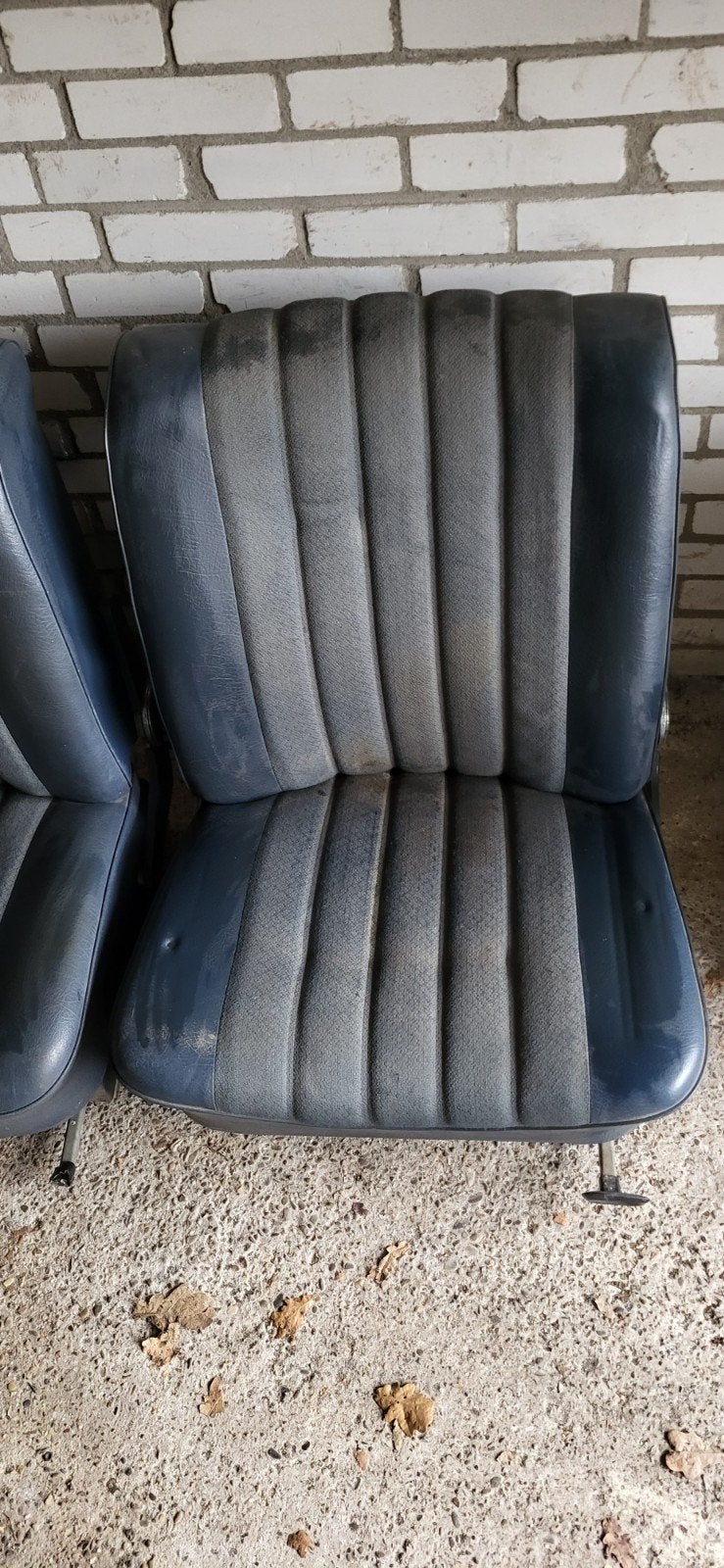 Vintage auto bank en stoelen - Blauw, Auto-onderdelen, Ophalen of Verzenden, Gebruikt, Universele onderdelen