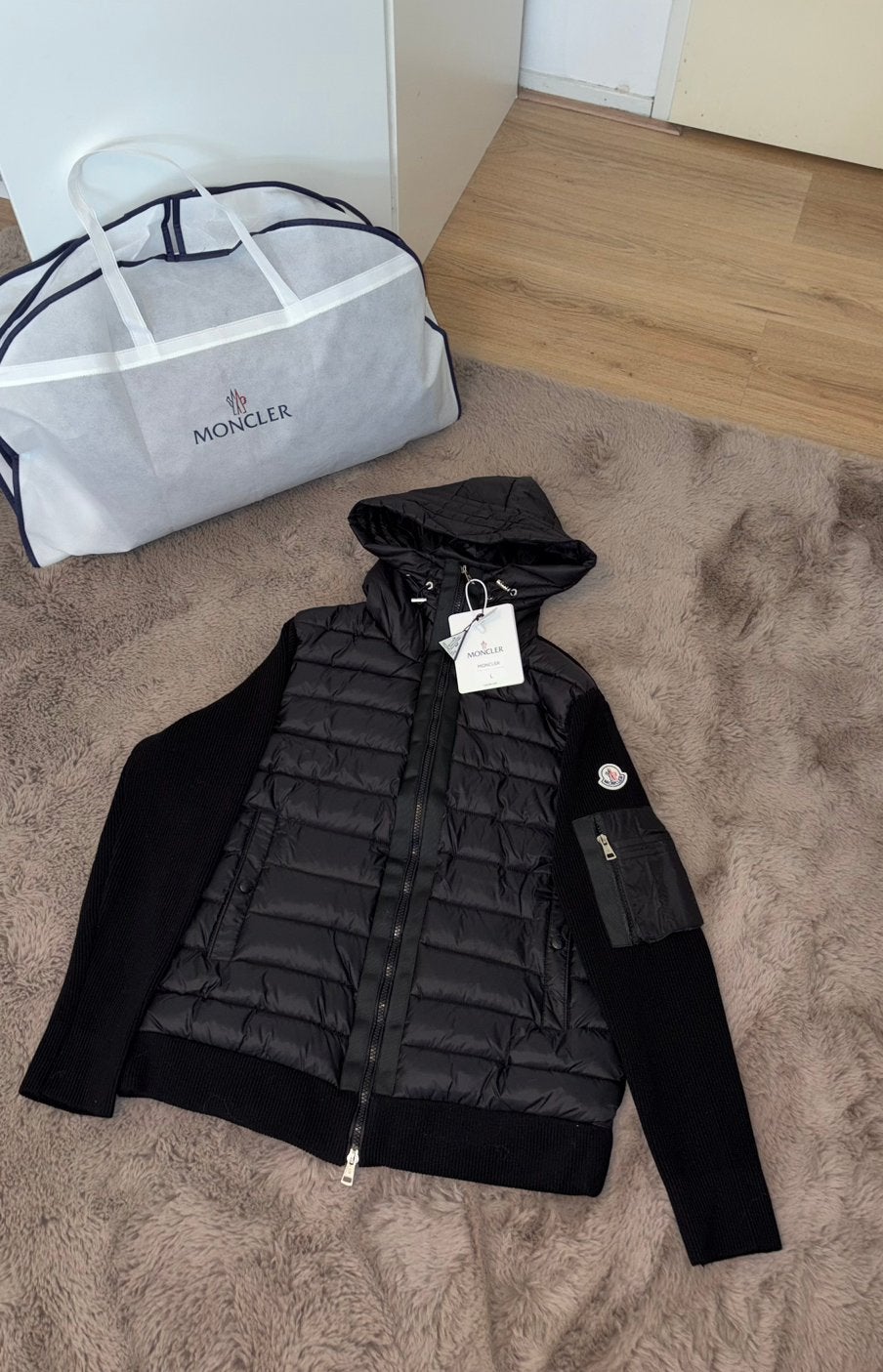 Moncler Cardigan Jas (Maat XS/S/M), Ophalen, Nieuw, Zwart