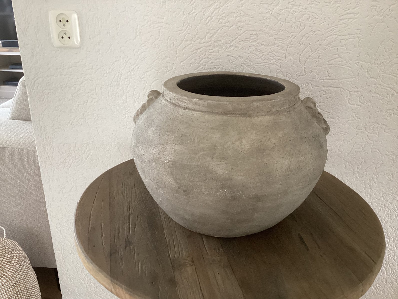 Landelijke stijl hoffs pot, Ophalen, Rond, Zo goed als nieuw, Plantenpot of Plantenbak