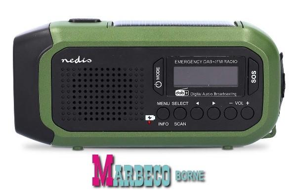 Noodradio, DAB+ / FM, Handslinger, Solar Powered, USB Gevoed