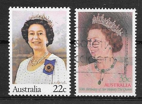 Australie 1980+1986  Elisabeth II, Verzenden, Gestempeld