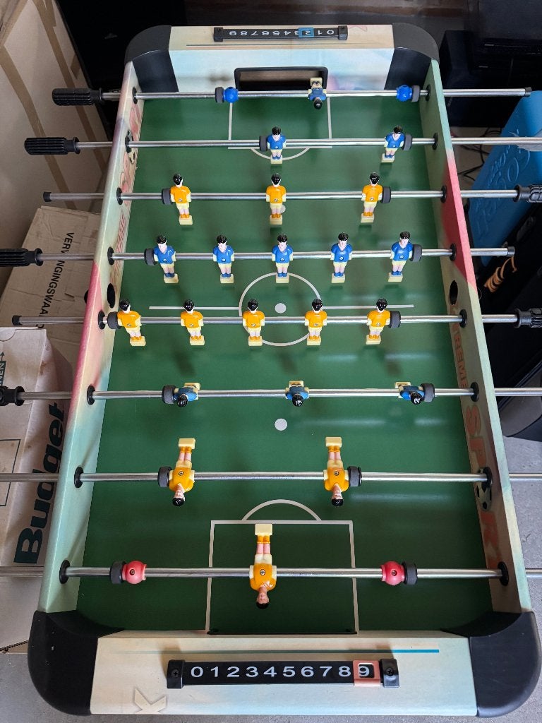 Groot Tafelvoetbal, Ophalen, Gebruikt