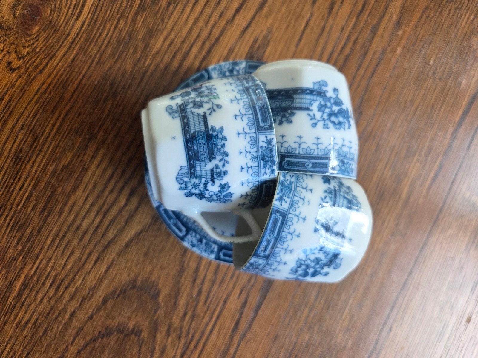 Set van 2 Delfts Blauwe Kop en Schotels, Ophalen of Verzenden