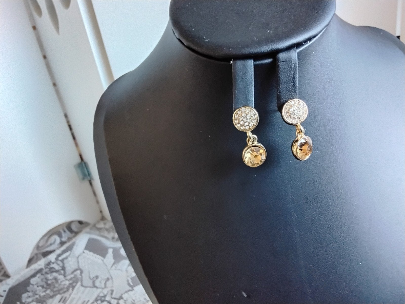 mooie strass oorbellen, Ophalen of Verzenden, Zo goed als nieuw, Overige materialen