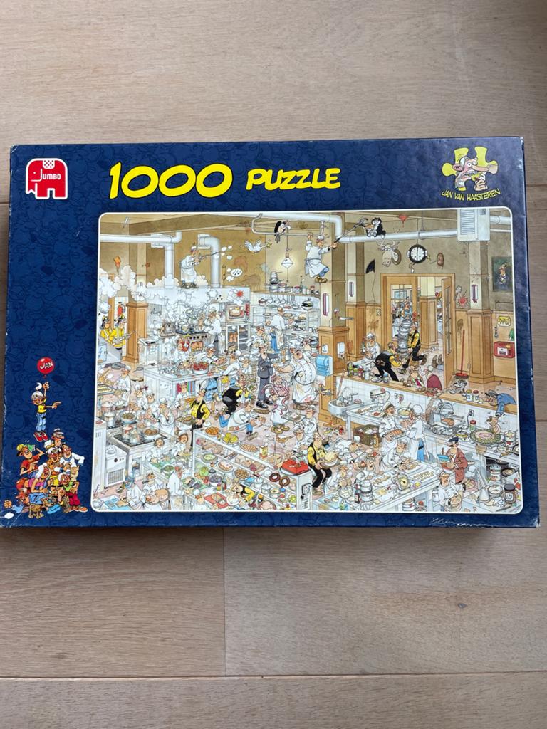 Jan van Haasteren De Keuken 1000 stukjes puzzel, Ophalen, 500 t/m 1500 stukjes, Gebruikt, Legpuzzel