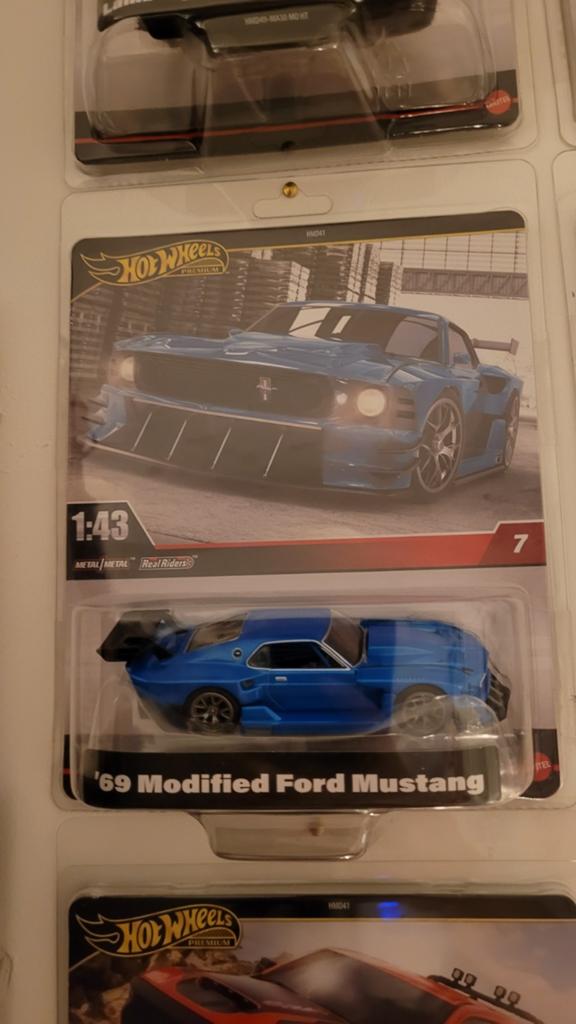 Hot Wheels Premium '69 Modified Ford Mustang 1:43, Ophalen of Verzenden, Nieuw, Auto