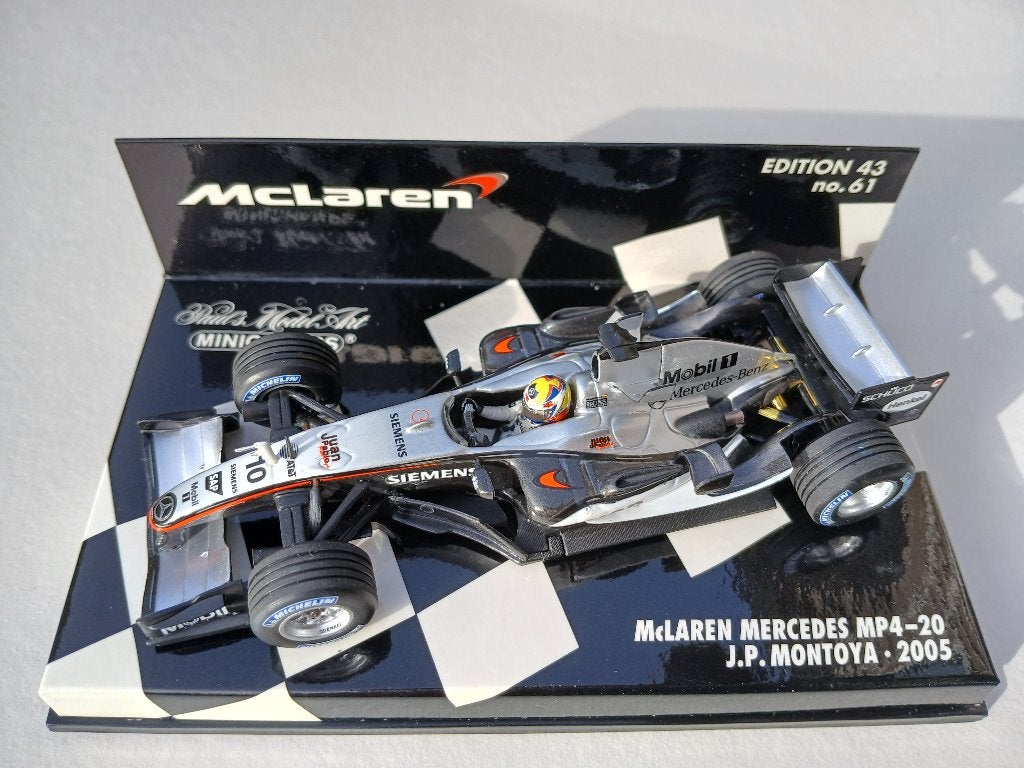 Mercedes MC. Laren MP4/20 J.P. Montoya 2005 1/43, Ophalen of Verzenden, Zo goed als nieuw, Auto, MiniChamps