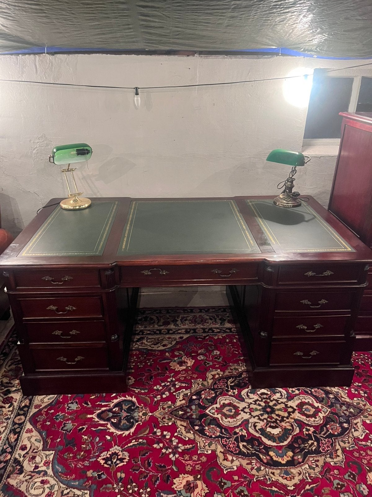Engels bureau partner desk, Ophalen of Verzenden