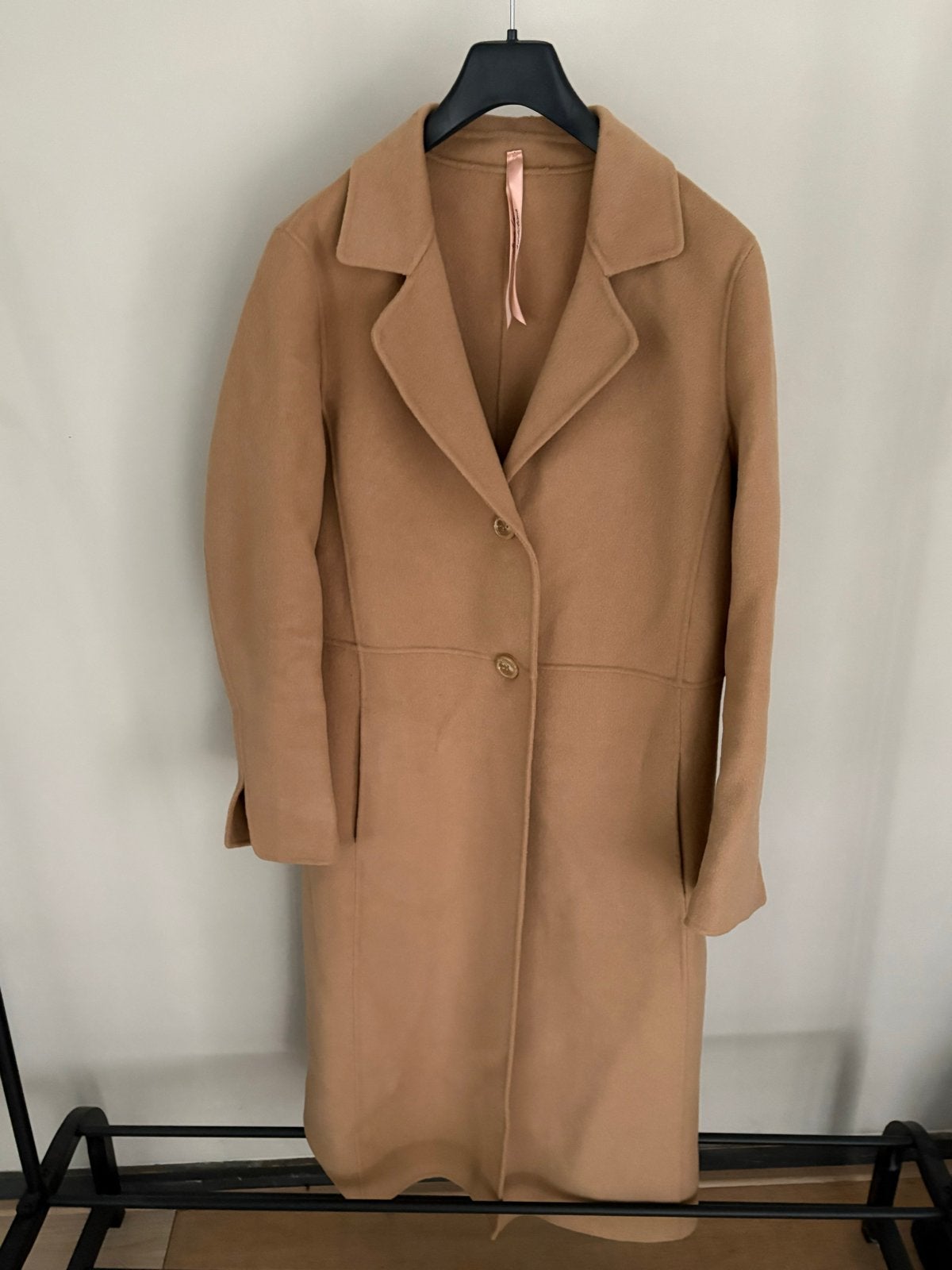 Marccain 100% wollen beige damesjas, Ophalen of Verzenden, Gedragen, Maat 38/40 (M), Beige