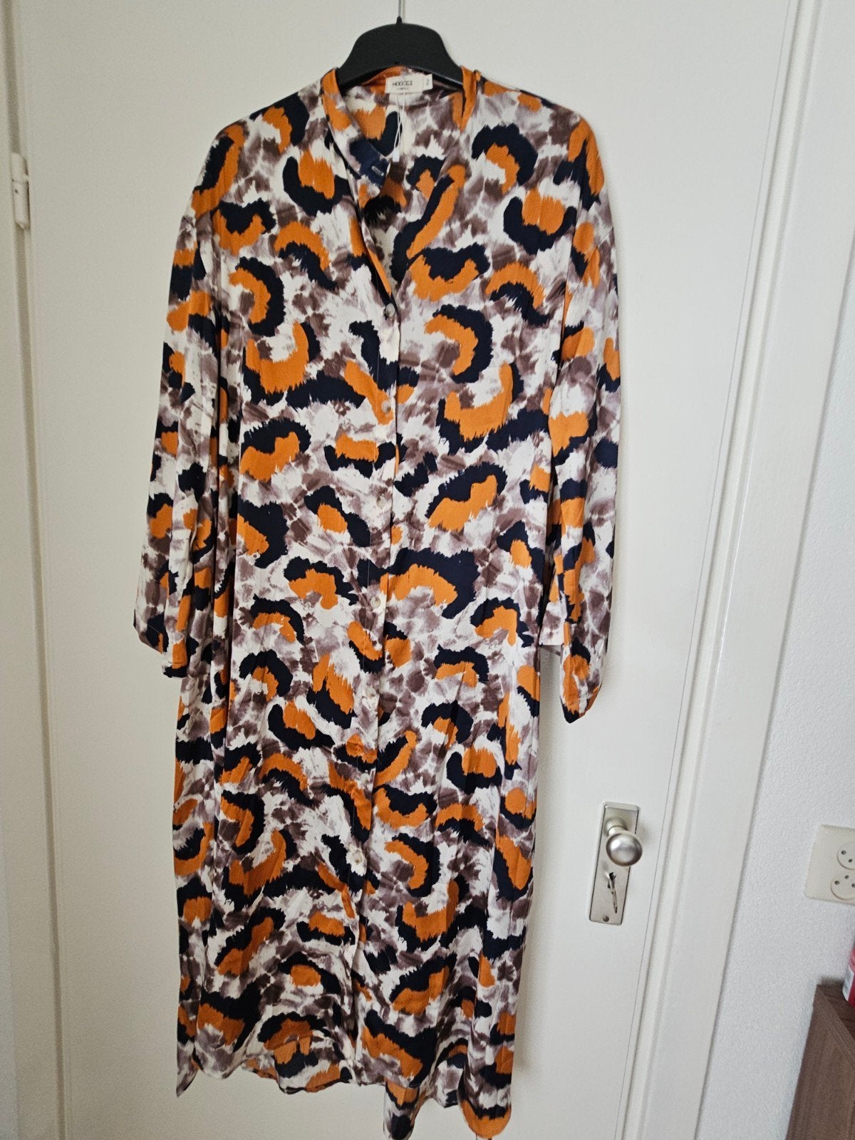 Stijlvolle jurk met print - Maat XL, Maat 42/44 (L), Nieuw, Oranje, Ophalen of Verzenden
