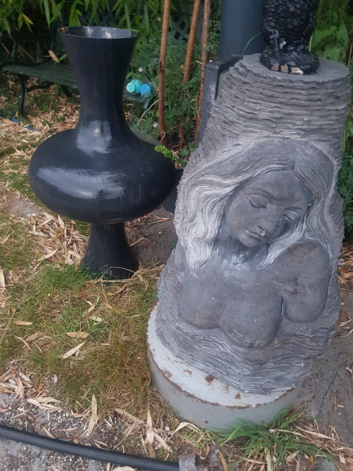 Grote ijzeren bloempot, 75 cm hoog, Binnen, Ophalen of Verzenden, Zo goed als nieuw, Metaal