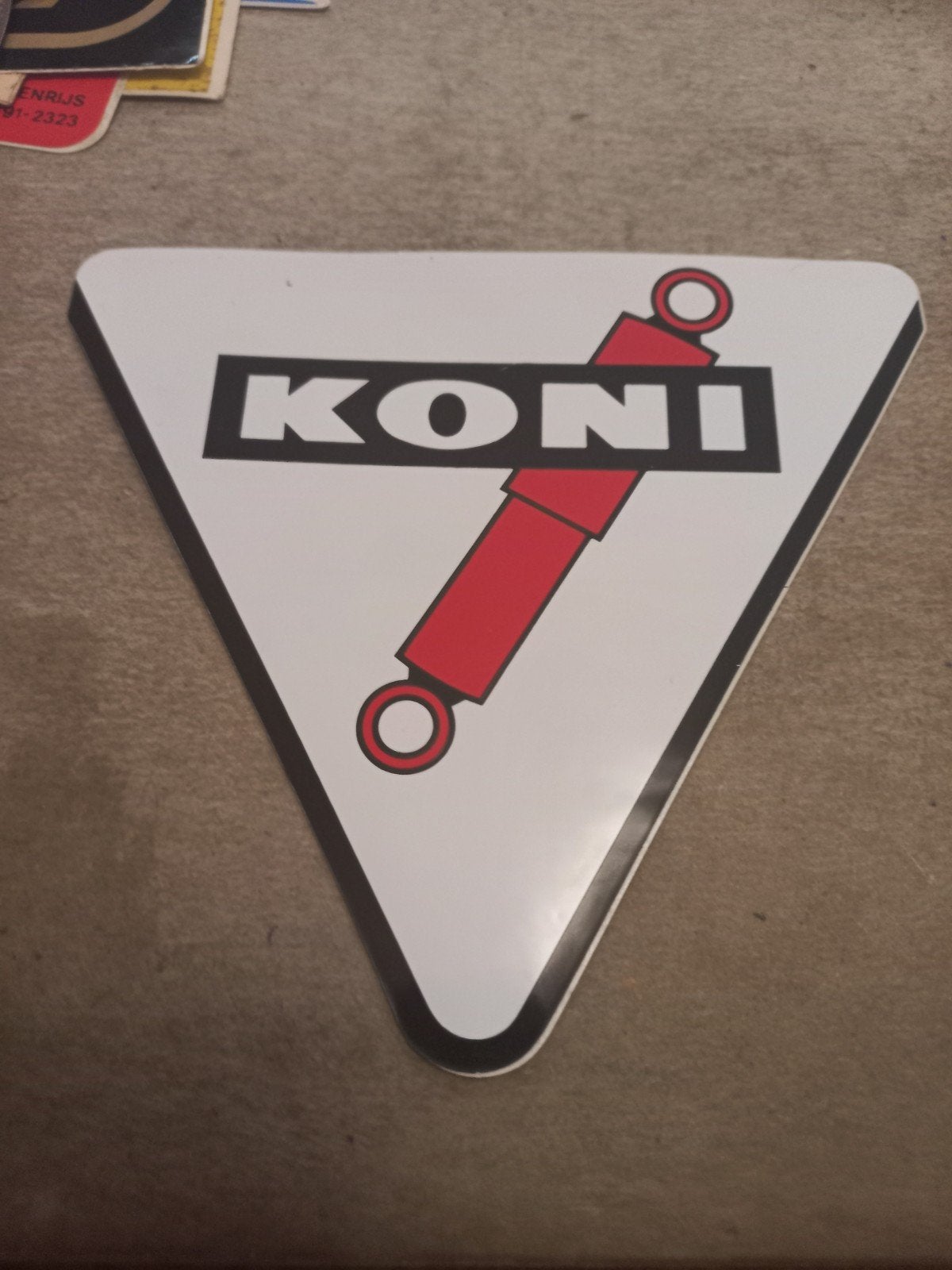 Koni Schokdemper stickerVintage Auto Onderdeel, Ophalen of Verzenden, Gebruikt