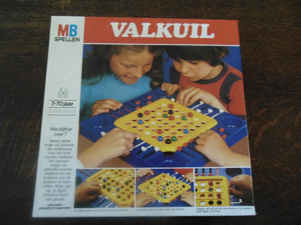 Vintage MB Spellen Valkuil Bordspel Jaren '80 - Compleet, Een of twee spelers, Ophalen of Verzenden, Gebruikt, MB Spellen