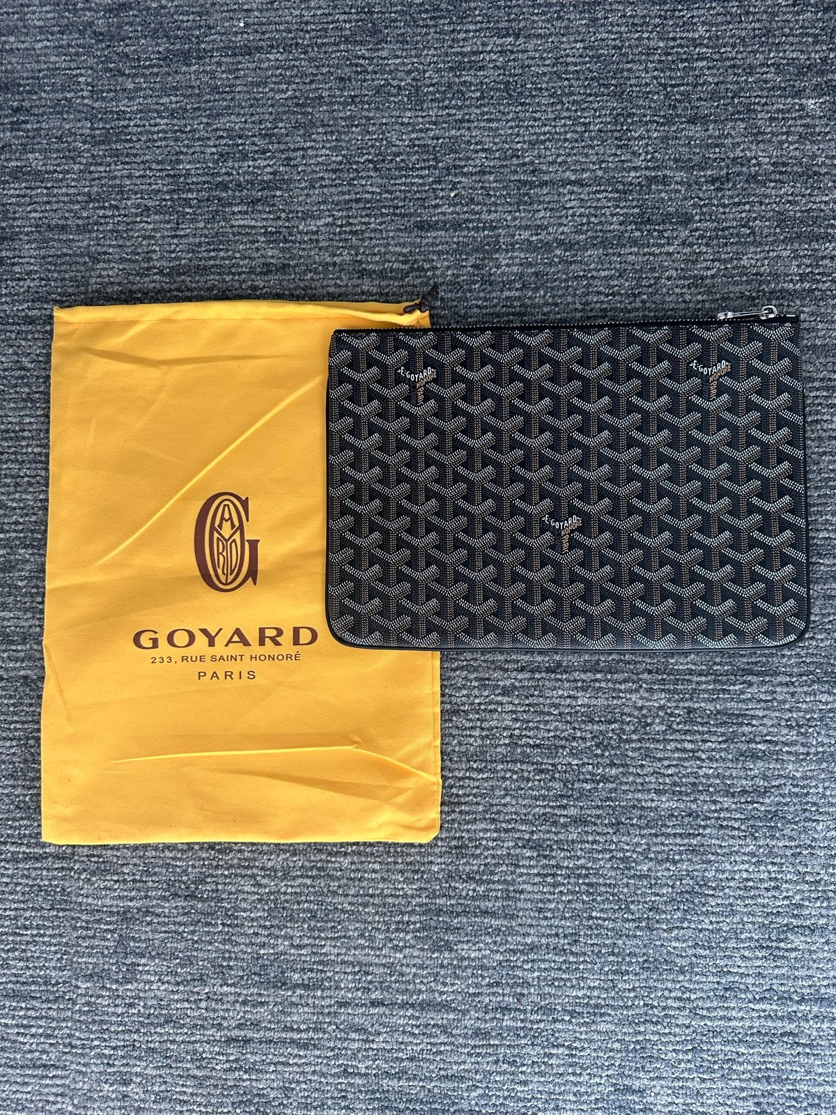 Goyard Senate pouch Zwart/Bruin, Sieraden, Tassen en Uiterlijk, Ophalen of Verzenden, Nieuw, Zwart, Handtas