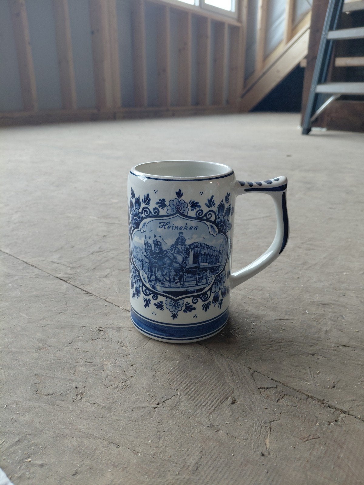 Heineken bierpul in Delfts Blauwe stijl, Ophalen of Verzenden, Zo goed als nieuw, Pul(len), Heineken