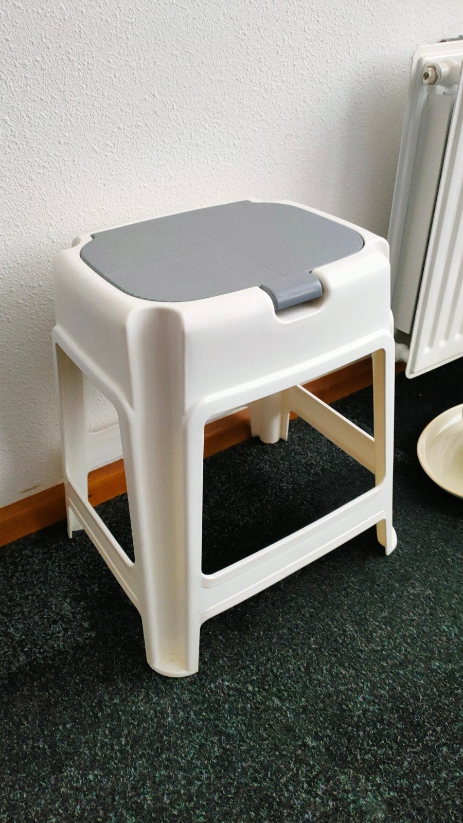 Kunststof opstapkrukje met opbergvakje, Ophalen, Kunststof