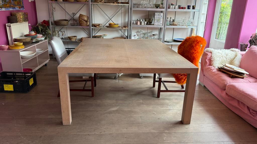 2 Kantoortafels eiken met white wash olie - Diverse maten, Ophalen of Verzenden