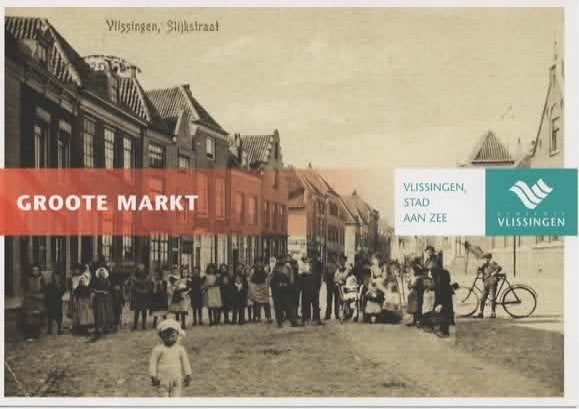 Vlissingen Slijkstraat Groote Markt, Verzenden, 1960 tot 1980, Ongelopen, Zeeland