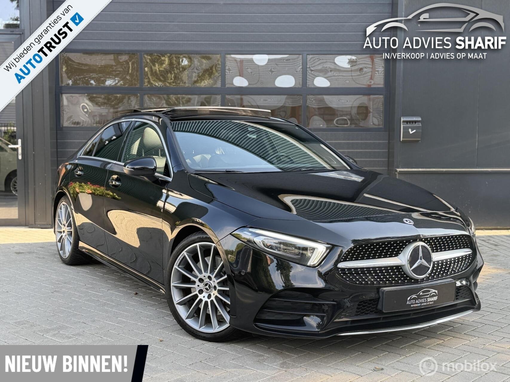 Mercedes A-klasse 250 Premium Plus |AMG|Pano|Camera|1e eig., Auto's, 15 km/l, Gebruikt, 4 cilinders, Met garantie (alle)