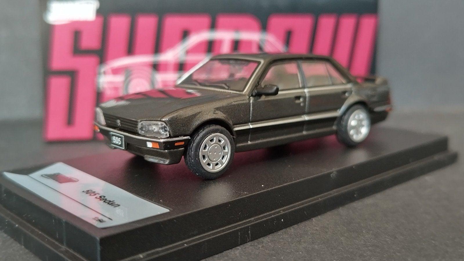 Peugeot 505 Antraciet 1:64 Shadow Pol, Auto, Verzenden, ., Nieuw