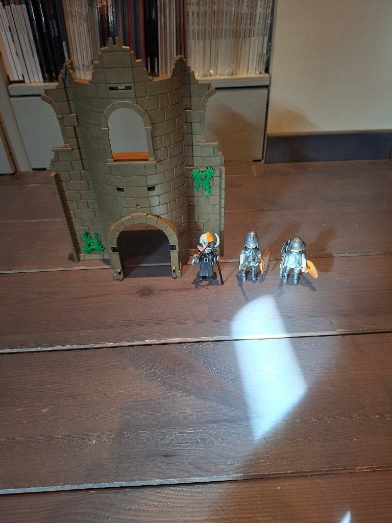 Playmobil setje wachttoren met 3 ridders, Complete set, Ophalen of Verzenden, Zo goed als nieuw, Knights