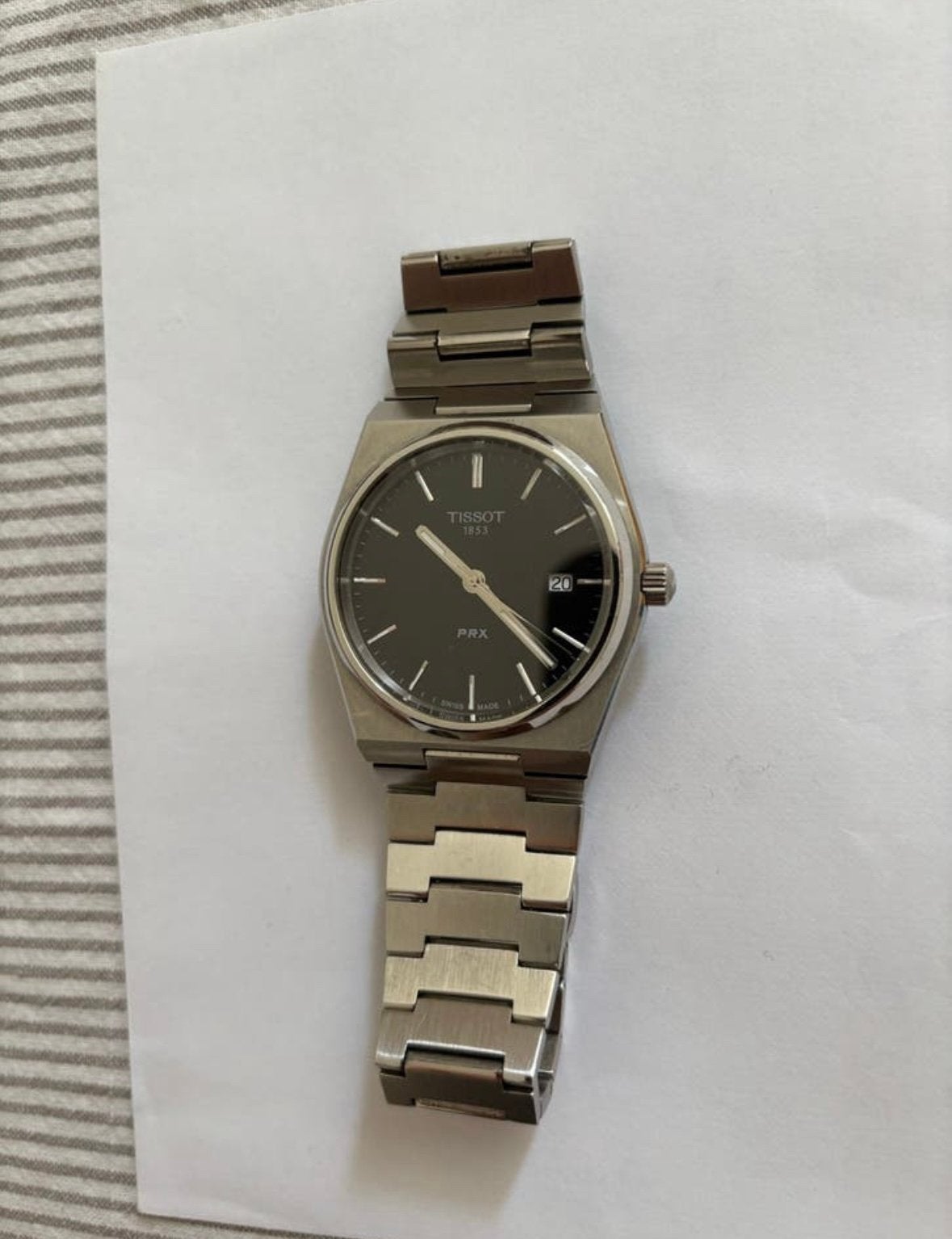 Tissot prx 40mm quartz, Sieraden, Tassen en Uiterlijk, Horloges | Heren, Ophalen of Verzenden, Zo goed als nieuw, Staal, Overige merken