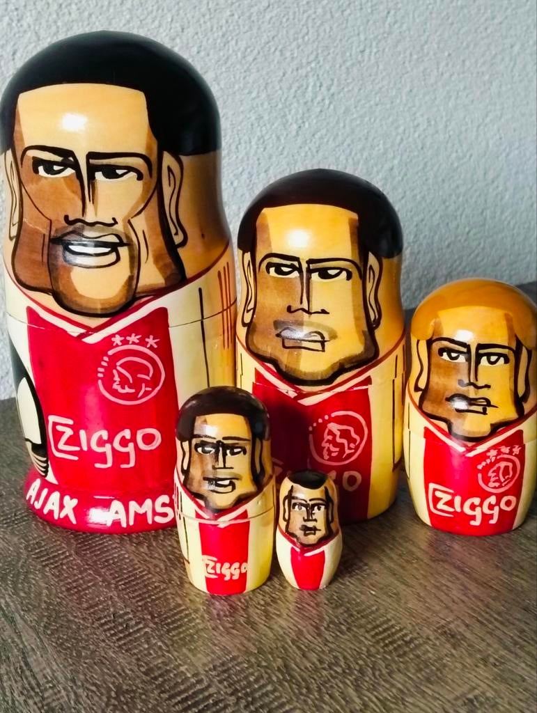 Ajax Matroesjka poppetjes, Verzamelen, Ophalen of Verzenden, Zo goed als nieuw, Ajax, Beeldje of Poppetje