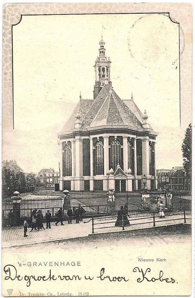 Den Haag 102, Nieuwe kerk Spui, gelopen1902, richtprijs 6,==, Verzenden, Voor 1920, Gelopen, Zuid-Holland