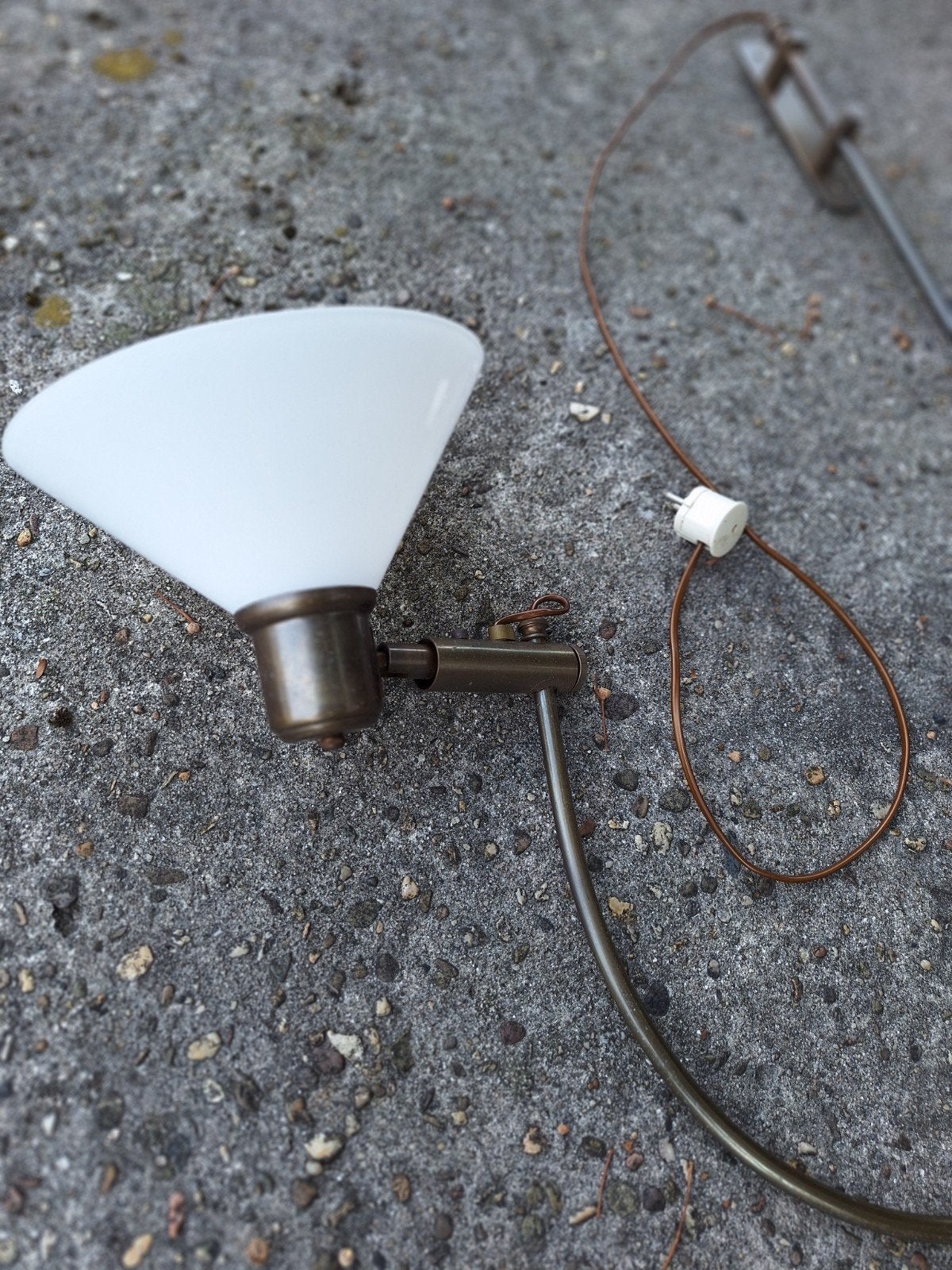 vintage schemerlamp, Ophalen, Gebruikt, Metaal, Leeslamp