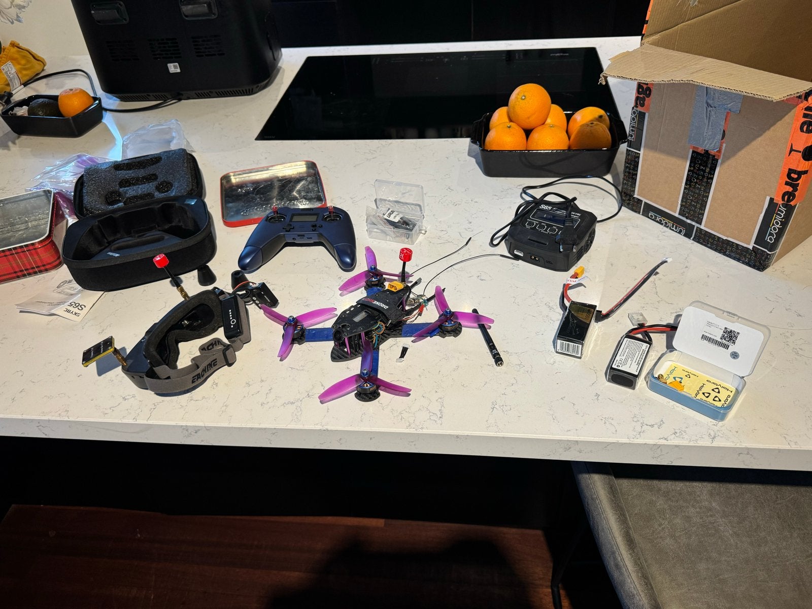 Complete FPV Drone Set: Drone, Goggles, Controller & Accu's, Audio, Tv en Foto, Drones, Gebruikt, 100 tot 1000 meter, Overige merken