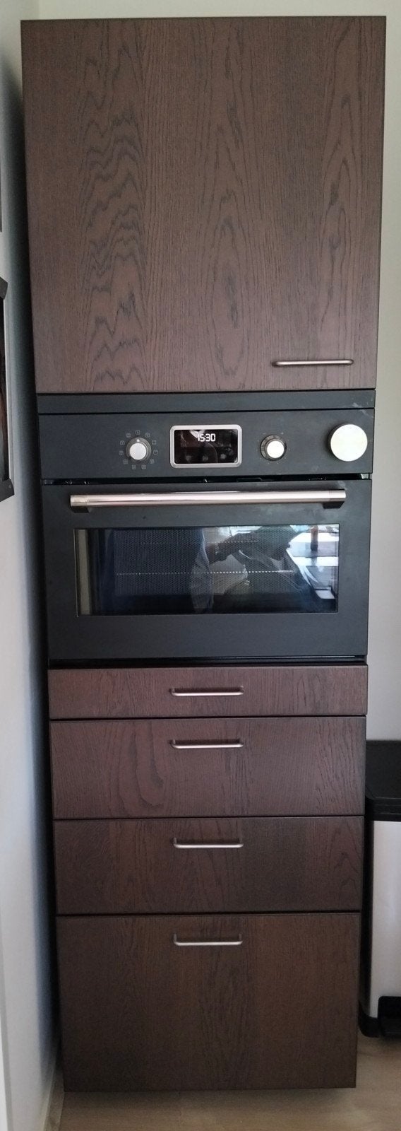 Ikea Method Ladenkast met Smaksak inbouw magnetron/oven, Ophalen, Bruin