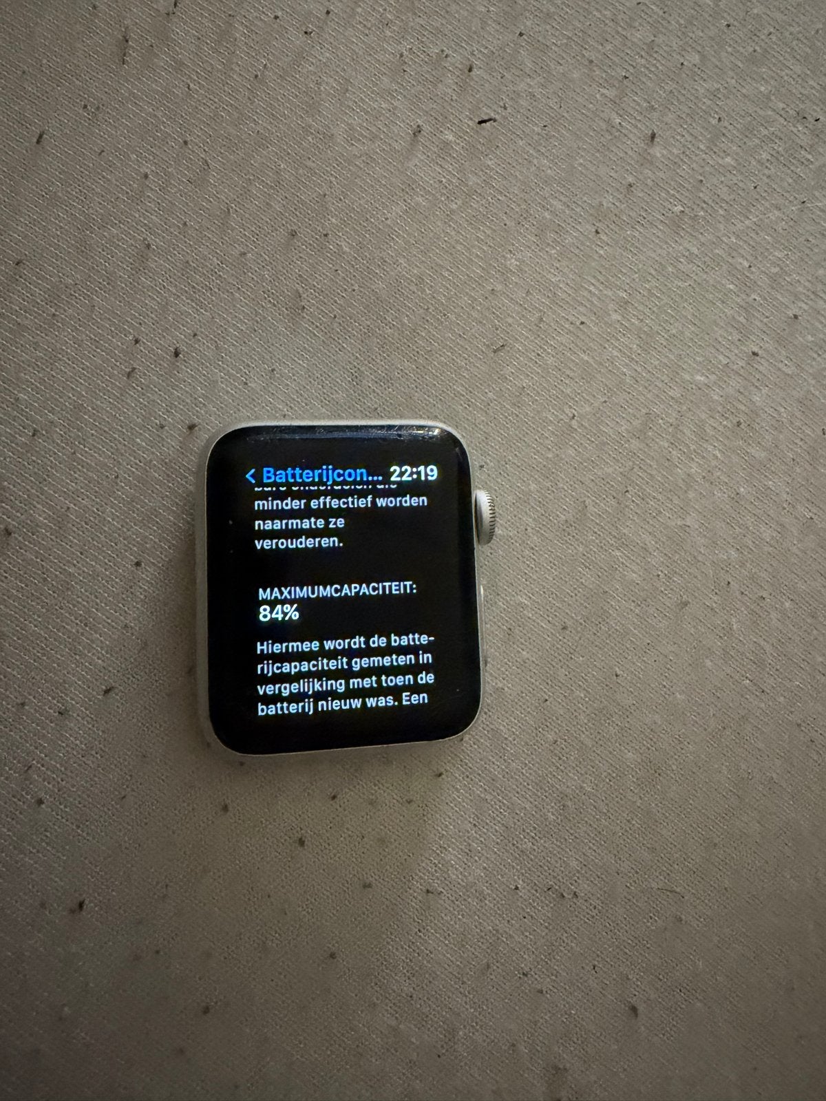 Apple Watch Series 3 Nike 42mm Zilver met Zwart Bandje, Sieraden, Tassen en Uiterlijk, Smartwatches, Gebruikt, IOS, Ophalen of Verzenden