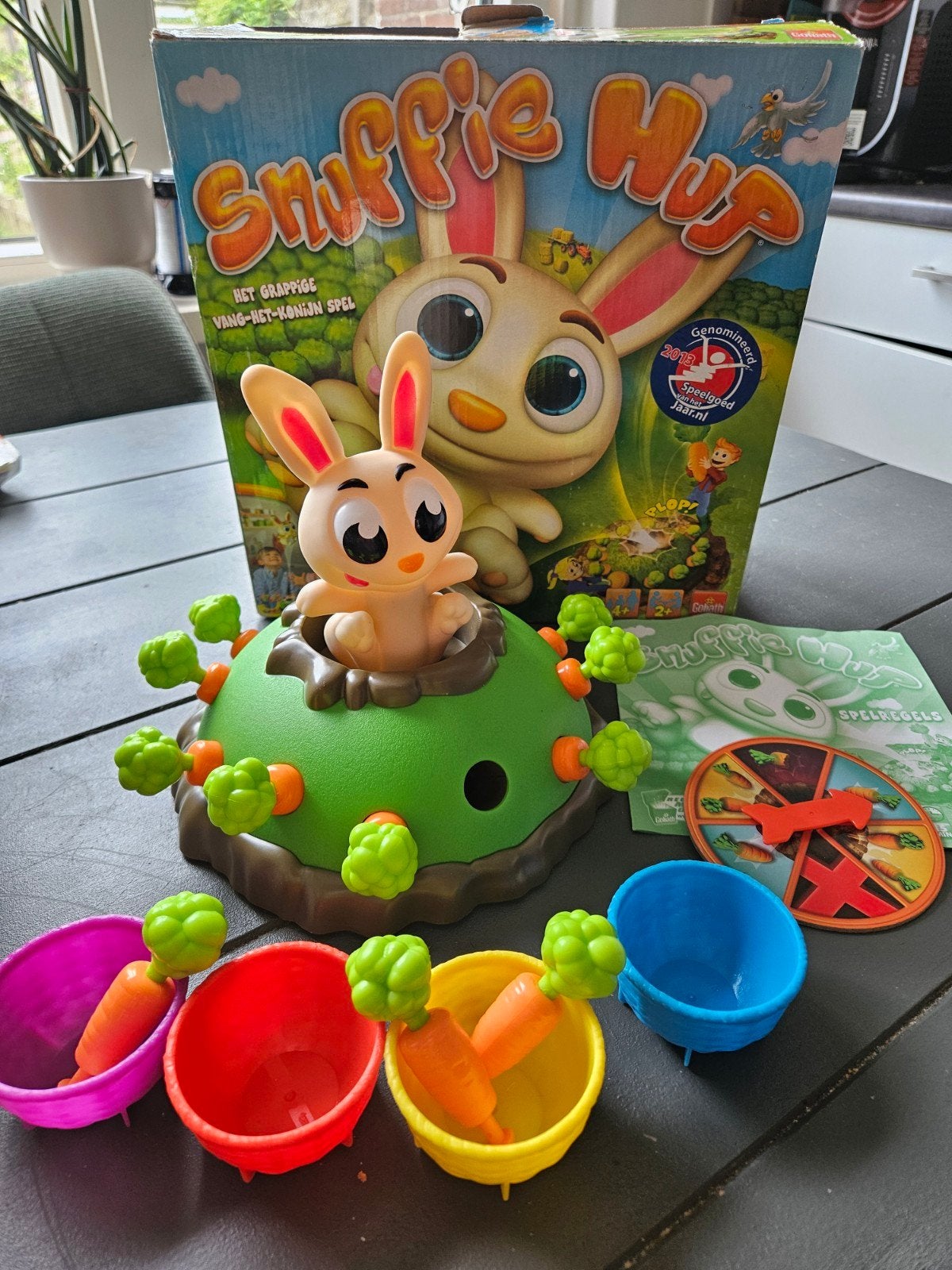 snuffie hup leuk bordspel met een wortels en een konijn, Een of twee spelers, Ophalen of Verzenden, Zo goed als nieuw