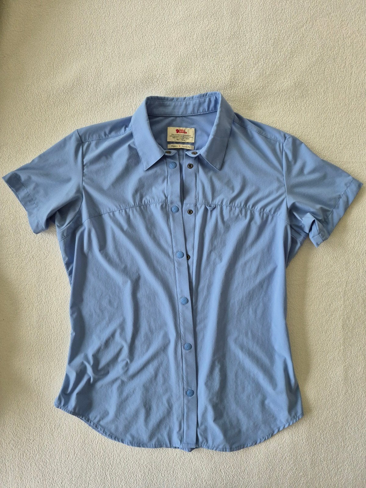 Fjällräven dames blouse high coast lite, S, stretch, zgan, Blauw, Ophalen of Verzenden, Zo goed als nieuw, Fjällräven