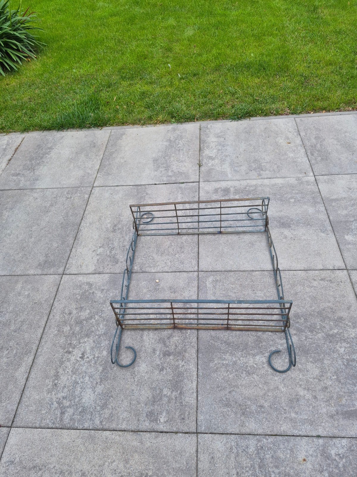 Metalen plantenrek/bloembakhouder voor tuin of balkon, Ophalen, Gebruikt, Balkon, Metaal