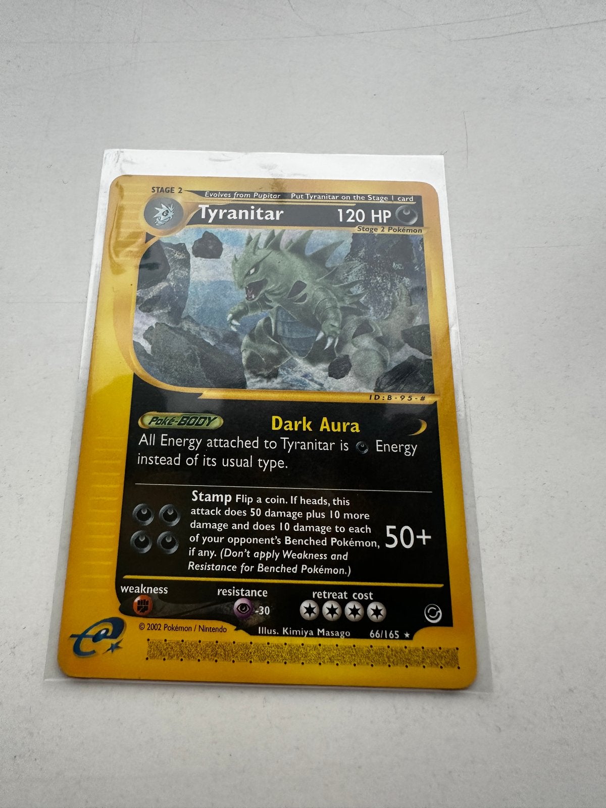 Tyranitar Expedition non holo, Ophalen of Verzenden, Zo goed als nieuw, Losse kaart, Foil