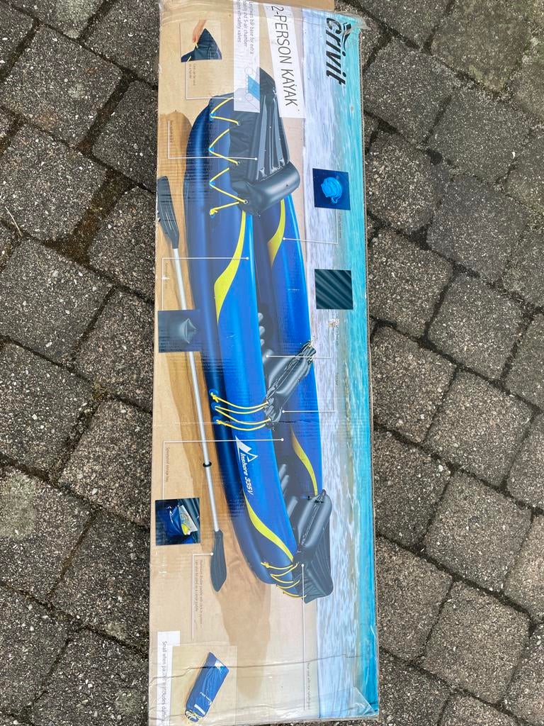 2-persoons opblaasbare kajak - Crivit Inshore 335V, Ophalen, Opblaasbaar, Nieuw, 2-persoons