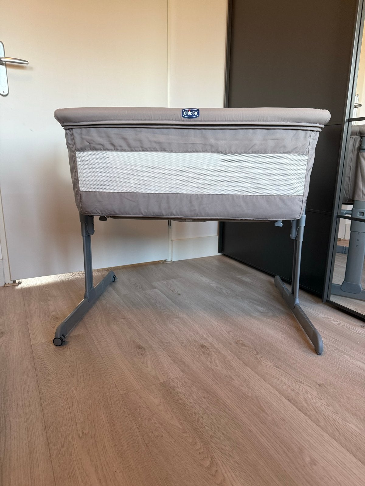 Chicco Next2Me co-sleeper met molton en hoeslaken, Kinderen en Baby's, Gebruikt, Ophalen of Verzenden, Minder dan 140 cm, Matras