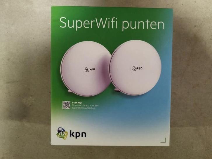 KPN SuperWifi Punten - Set van 2 voor Optimaal Bereik, Ophalen of Verzenden, Zo goed als nieuw, Router, KPN