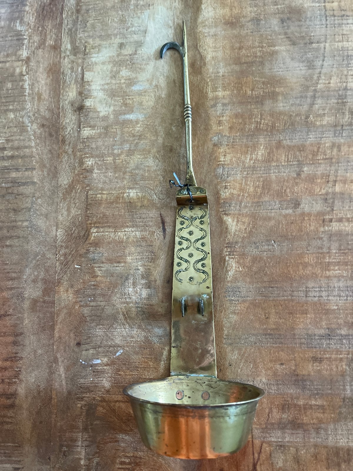 Prachtige Antieke Messing Smeerlamp /olielamp 18e/19e Eeuw, Ophalen of Verzenden, Koper