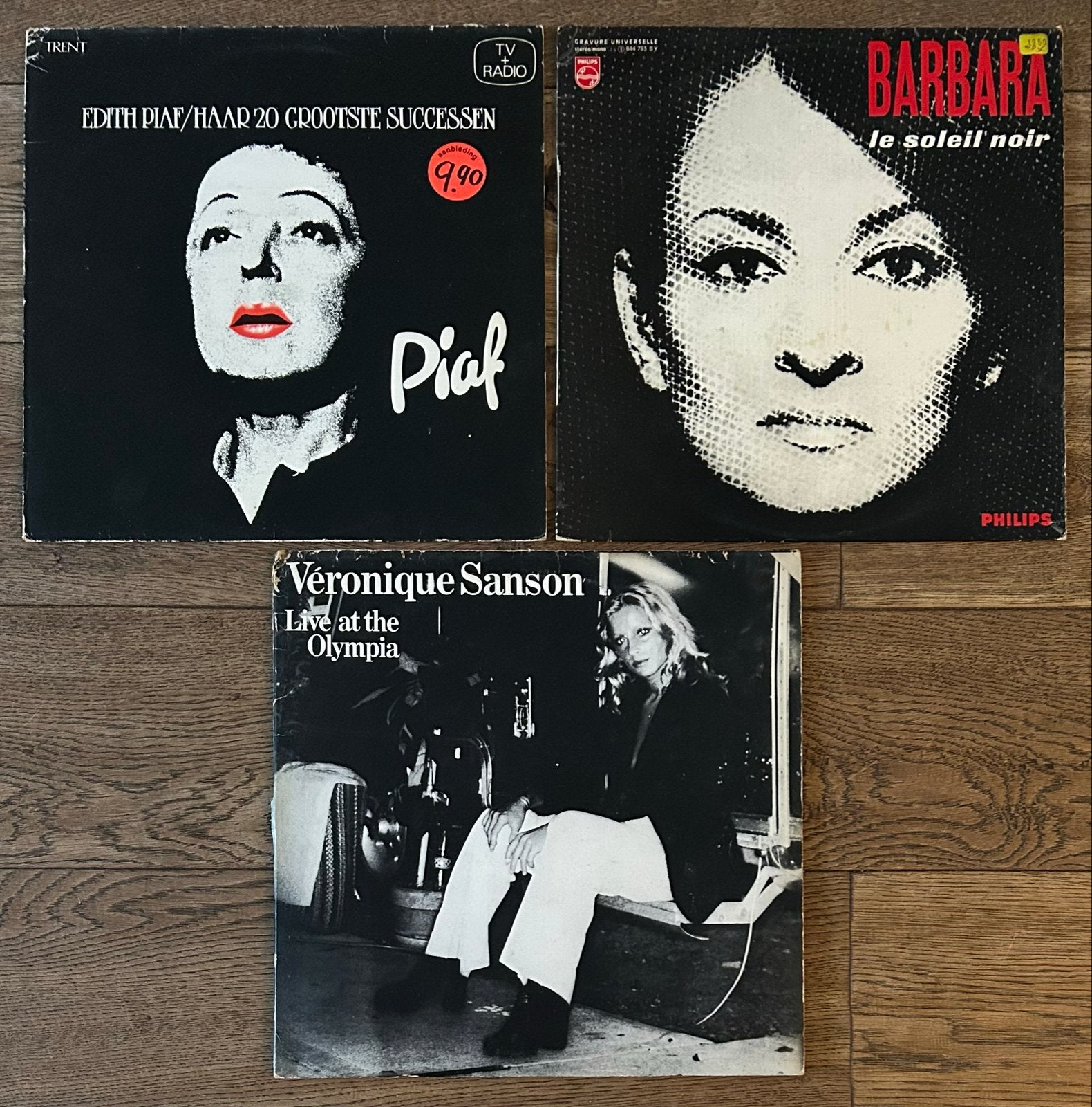 Edith Piaf, Barbara, Véronique Sanson LP's, Ophalen of Verzenden, Gebruikt