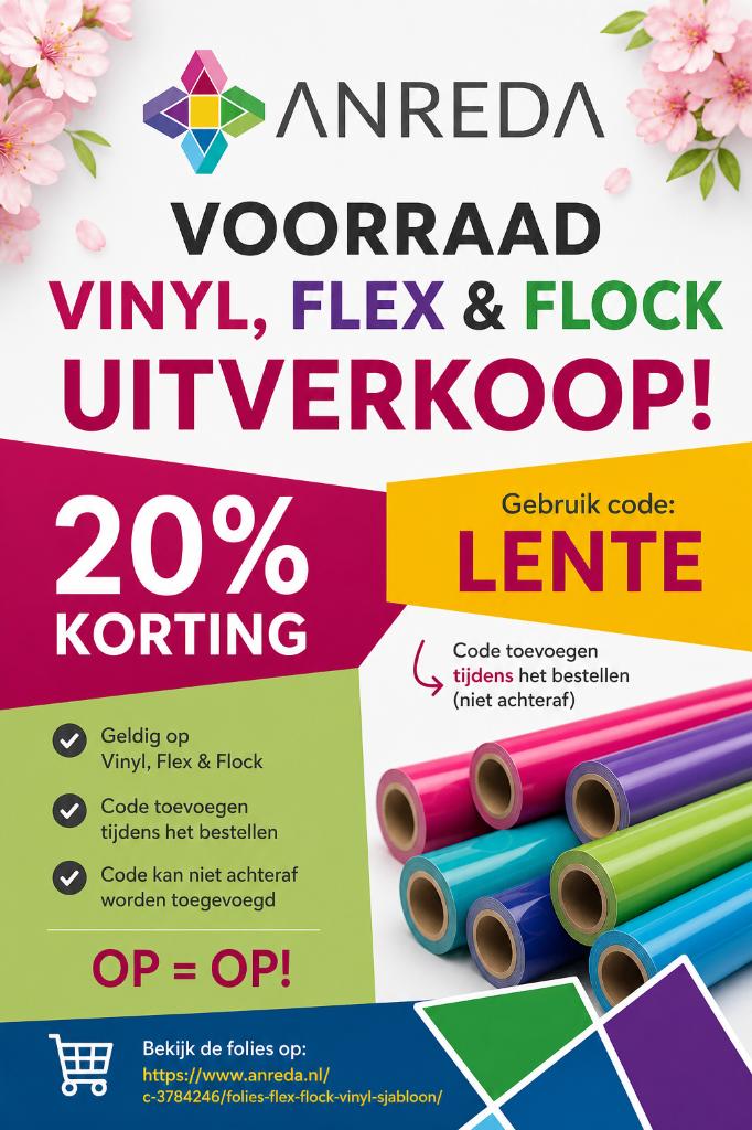 Vinyl, Flex & Flock uitverkoop, Ophalen of Verzenden, Nieuw