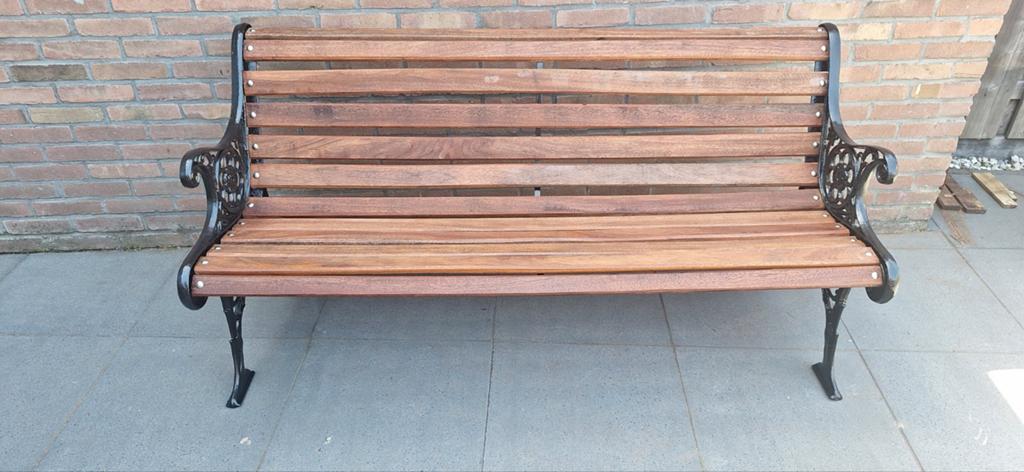 Gietijzeren tuinbank, Tuin en Terras, Ophalen, Metaal