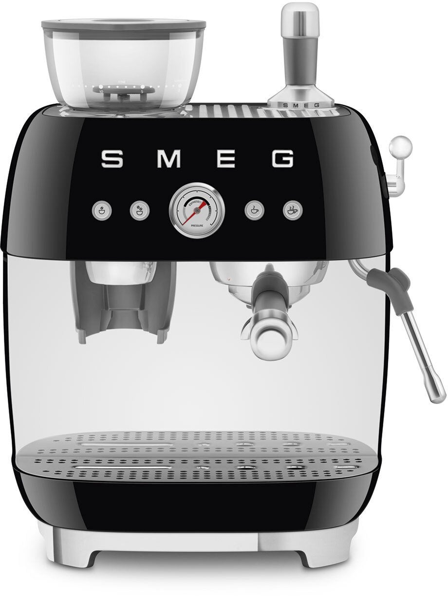 Smeg espresso koffiezetapparaat zwart, Witgoed en Apparatuur, Koffiezetapparaten, Ophalen, Nieuw, Koffiemachine, Koffiebonen